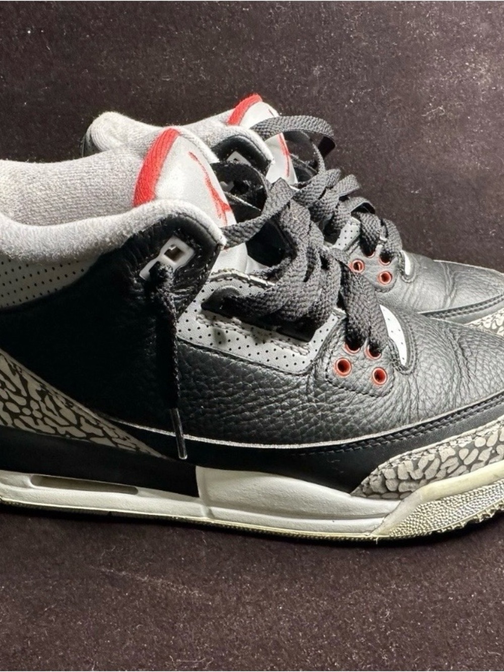 Air Jordan 3 Retro OG "Black Cement" (2018) — Grade School Size 5.5Y